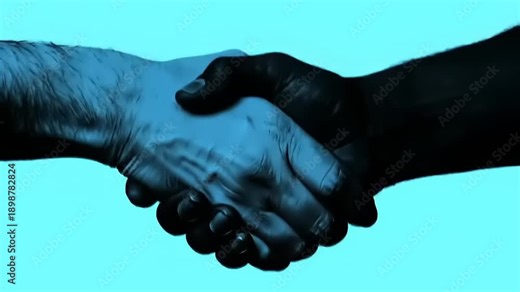 Handshake between two people in agreement.