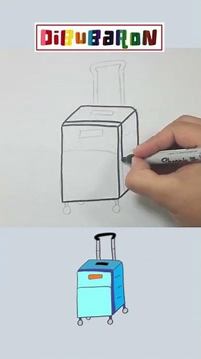 Dibujando una maleta | Dibujos faciles