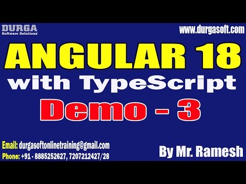 ANGULAR 18 with TypeScript tutorials || Demo - 3 || by Mr. Ramesh On 04-09-2025 @8PM (IST)