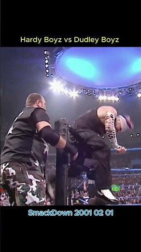 Hardy Boyz vs Dudley Boyz SmackDown 2001 02 01 #wwewrestler #wwe