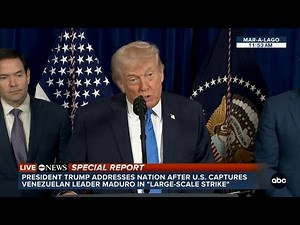 FULL SPEECH: Trump addresses nation after Maduro captured