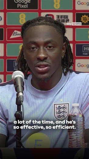 Eberechi Eze praised his teammate Bukayo Saka for how effective he is on the pitch ⭐️ #worldcup