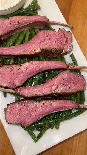 Perfectly Cooked Sous Vide Rack of Lamb! 🔥🥩 #sousvide #lamb