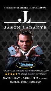 ✨ Don’t Blink or You’ll Miss It! ✨ This Saturday, August 2nd, world‑class card magician Jason Ladanye takes the stage at The Birchmere! Watch up‑close as he bends reality with mind‑blowing card tricks — can you keep up? 👀 🎟 Tickets are vanishing fast — grab yours now before they disappear! Buy them today! Birchmere.com #alexandriava #cardmagic #JasonLadanye #TheBirchmere #LiveMagic #DMVEvents #DateNightIdea | The Birchmere