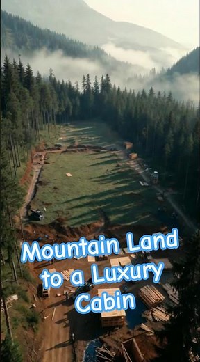 From Mountain Land to a Luxury A-Frame Cabin #shorts #restoration#cabinbuild #mountain