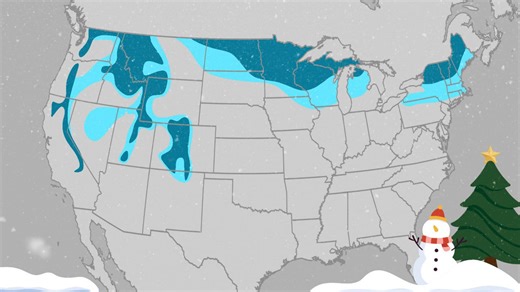 White-Christmas-Watch 2025: Pre-holiday thaw meant snow was exclusive to Midwest, Northeast