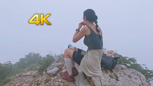 【4K】放松解压：玛丽姐登山与独自露营 | 100%湿度浸泡在汗水和雨水中 | ASMR 治愈 | 作者：Mari Life