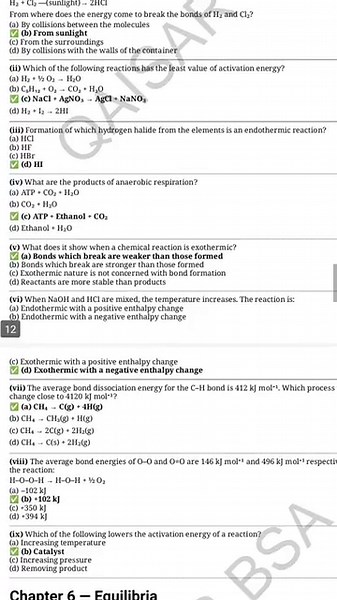 Chemistry Class 9th | Chapter 5 Energetics | Important MCQs Board Exam |Punjab Textbook Board