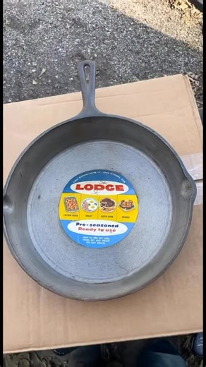 Orphaned Iron on Instagram: "NOS Lodge. #castironskillet #castiron #fyp #reels"