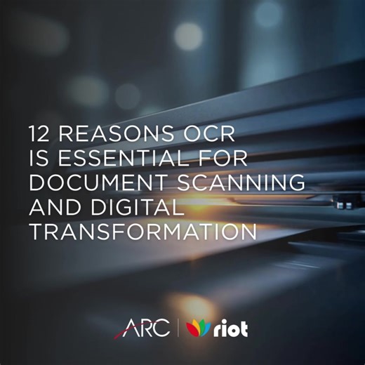 ARC Document Solutions on Instagram: "📄✨ 12 Reasons OCR Is Essential for Document Scanning and Digital Transformation Many organizations want to move toward digital workflows, but paper files, manual processes, and outdated systems often slow everything down. One powerful tool is helping businesses break through these barriers: OCR, or Optical Character Recognition. 🔍 OCR converts printed or handwritten text into searchable and editable digital information. When paired with document scanning, 