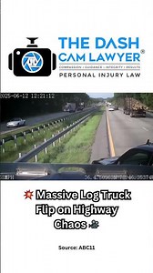 💥 Massive Log Truck Flip on Highway Chaos 🎥