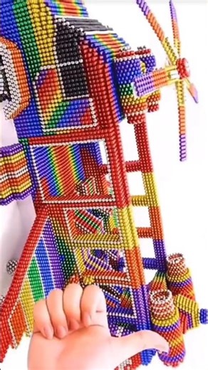 How to Build a Large Helicopter with Magnetic Balls #helicopter #magnet #shorts