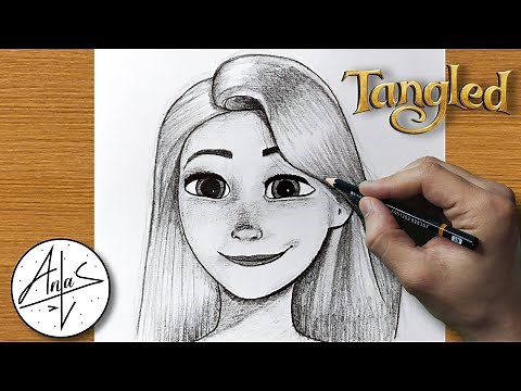 How to Draw Princess Rapunzel | Disney Tangled Sketch Tutorial