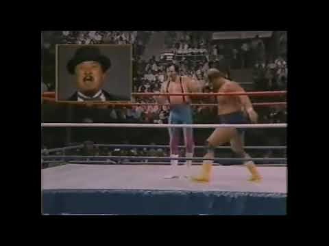 Honky Tonk Man vs Jobber Ron Shaw WWF Superstars 1986