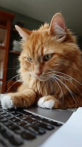 Cat Busy Working on a laptop #catshorts #catvideos #cats #kitten #catstatus #catlovers
