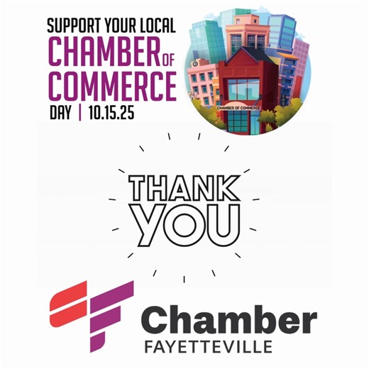 Today, we celebrate national "Support Your Local Chamber of Commerce Day!" We’re proud to serve our members and our community every day. Chambers are at the heart of strong communities, connecting businesses, driving growth and championing prosperity. #ChamberFayetteville #SupportYourLocalChamber #SupportYourLocalChamberofCommerce #ChamberStrong | Chamber Fayetteville