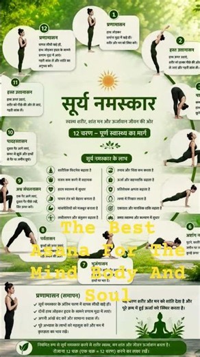 12 steps Surya namaska#for beginners ,full details in description