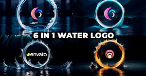 3D Water Abstract Logo Reveal