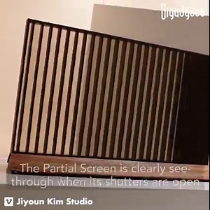 40K views · 782 reactions | This vertical blind-looking TV is LG's another take on transparent screens. Partial Screen is a 55" transparent OLED display with 25 individually motorized wooden shutters that rotate freely like blinds to function as an ordinary TV or as a decorative piece. The concept was developed by Korean designers Jiyoun Kim, Hannah Lee, and Jaehyuk Lim in collaboration with LG Display. | GIGadgets | Facebook