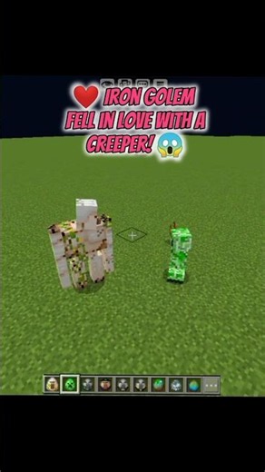❤️ Iron Golem Fell in Love with a Creeper! 😱 | Minecraft Shorts#minecraft