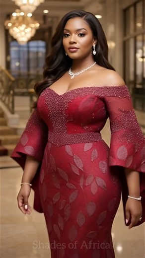Elegant Burgundy Evening Gown | Luxury Off-Shoulder Formal Dress Inspiration #ankara #africanstyle