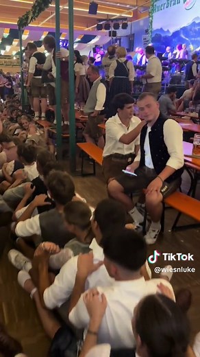 Bavarian Beer Drinking Song at Oktoberfest in Munich