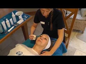 Giving an effective anti ageing facial with my hand held galvanic spa