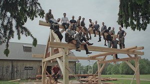 Rising the small timber frame structure built in our 2018 May traditional timber framing course. We built it using Scribe rule and French timber framing traditions in 9 days using only hand tools together with mostly non experienced students. Most of the timbers are hewn during the class. Hands not machines. This timber frame structure (along with the rafters that will be made later) is available to purchase. If someone interested PM us on Facebook or write an email to guild@northmen.com. | Nort