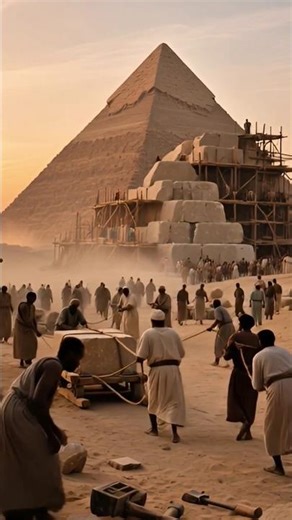 How the Great Pyramid Was Built | Ancient Egypt in Motion (AI Video) #shorts