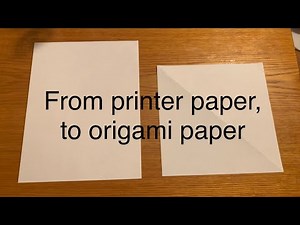 How to turn printer paper into origami paper - K M Origami