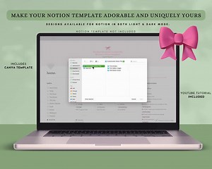 Notion Customization, Cute Aesthetic Bundle, That Girl Planner, Pink Covers and Dividers, Personal Dashboard , Editable Template - Etsy