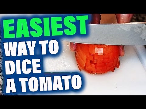 How to Dice a Tomato Chop Cut Cube Slice Processor Trick Tip Roma Salsa Taco Ramsey Fast Quickly Do