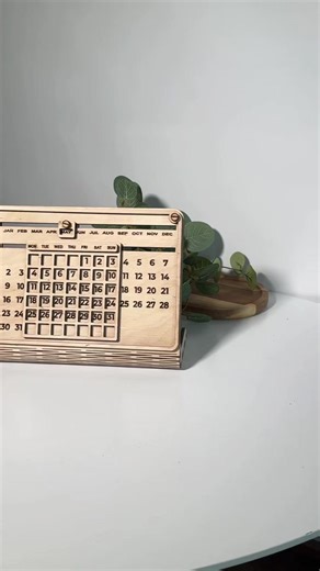 Perpetual Wooden Calendar Laser Cut SVG Files