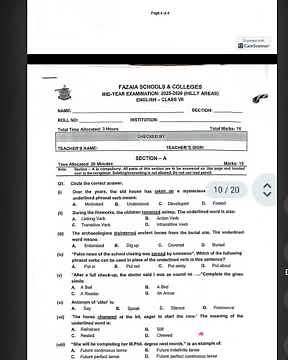 CLASS 7 HILLY AREAS ALL PAPERS FAZAIA SCHOOL & COLLEGES 2025 #fbise #fazia #pastpapers #navy #aps