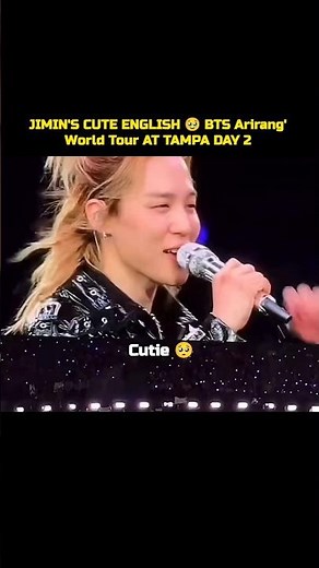 JIMIN'S CUTE ENGLISH 🥹🇺🇸 BTS Arirang' World Tour AT TAMPA DAY 2 #jimin #bts