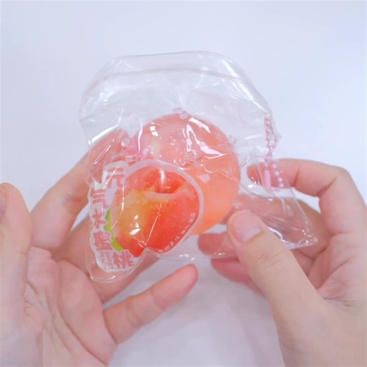 桃のちゅるんスクイーズ #asmr #satisfying #squishy #squeeze #スクイーズ #わんこそば #🍑