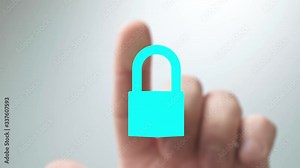 scan fingerprint biometric identity and approval. concept of the future of security and password control through fingerprints in an advanced technological future and cybernetic.