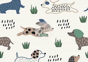 Dachshund Dog Seamless Pattern Digital Paper, Sausage Dog Print, Pet Clipart, Animal Background, PNG JPG, Instant Download - Etsy