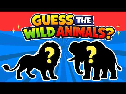 Guess the Animal by Shadow 🦁🐘 | Wild Animals Guessing Game for Kids | Animal Quiz for Toddlers.