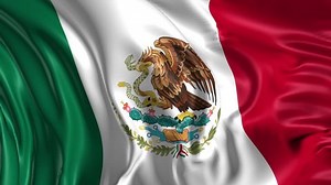 Flag of Mexico Beautiful 3d animation of the Mexico flag in loop mode