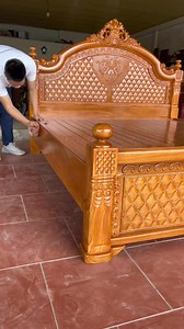 Giường hoàng gia gỗ gõ mẫu Tân cổ điển #dogotranghop #giuong #golim #tuao #giuongngu #xuhuong | Đồ gỗ trang hợp