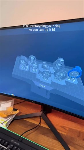 Auria Atelier | Custom Engagement Rings & Jewellery on Instagram: "Seeing your prototype digitally is one thing but seeing it physically adds a whole other layer of certainty to your decision. Because scale matters. Comfort matters. Proportions matter. And how you feel when you try it on matters even more. So if we can help you move into production feeling confident and excited about your ring design — then it’s 100% worth it. . . #customengagementringstoronto #torontojeweller #customringdesign"