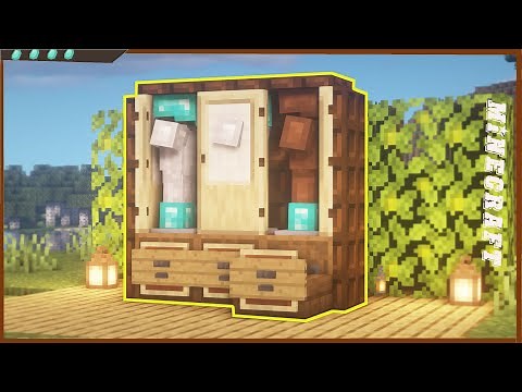Minecraft: How to build a Wardrobe with drawers