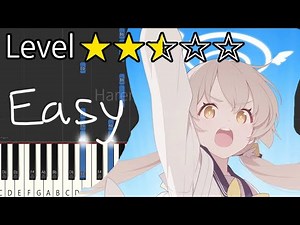 Constant Moderato(Theme 87) - Blue Archive OST│Easy Piano Tutorial