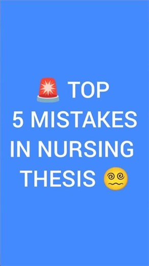 Top 5 Nursing Thesis Mistakes & Solutions 🔥 | MSc Nursing Research Guide #nursingthesis #mscnursing