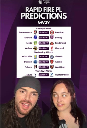 Didn’t take long for Premier League action to continue! 🔥 Here are our Rapid Fire PL Predictions for GW29 👀 Drop yours below! 🤝 There will be separate videos for MCI vs NFO and NEW vs MUN 🔜 #premierleague #themanchesterderby #ssfootball #footballpredictions #sportsontiktok