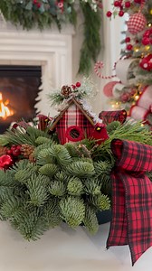 62 reactions · 3 comments |  Say hello to the Cardinal Cottage centerpiece — a cozy holiday classic that brings charm, color, and cheer to any table. With vibrant cardinals, fresh noble fir, white pine, cedar, and an adorable rustic birdhouse, it’s more than a centerpiece — it’s a moment of Christmas magic. https://lynchcreekwreaths.com/products/cardinal-cottage : @nissalynninteriors | Lynch Creek Wreaths | Facebook