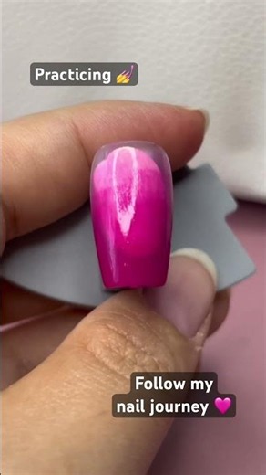 Pink color gradation practice#カラーグラデーション #GelNails #ネイル練習 #NailPractice #NailStudent #ネイル #japan