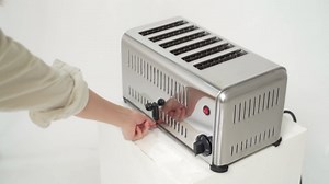 Commercial Toaster 6-slice Toaster Bread Baking Machine Breakfasts Machine for Home and Commercial Use 110V 1680W
