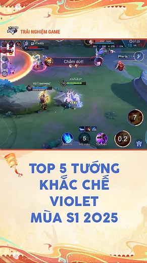 Top 5 Tướng Khắc Chế Violet Liên Quân 2025